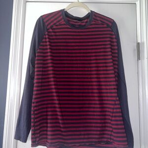 Patagonia Men's Red & Blue Striped Long Sleeve Crew